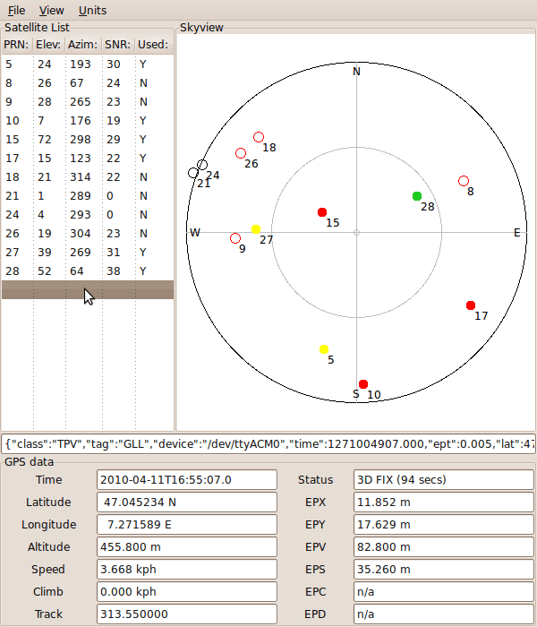 [image] The GPS receiver has a good 3d fix.